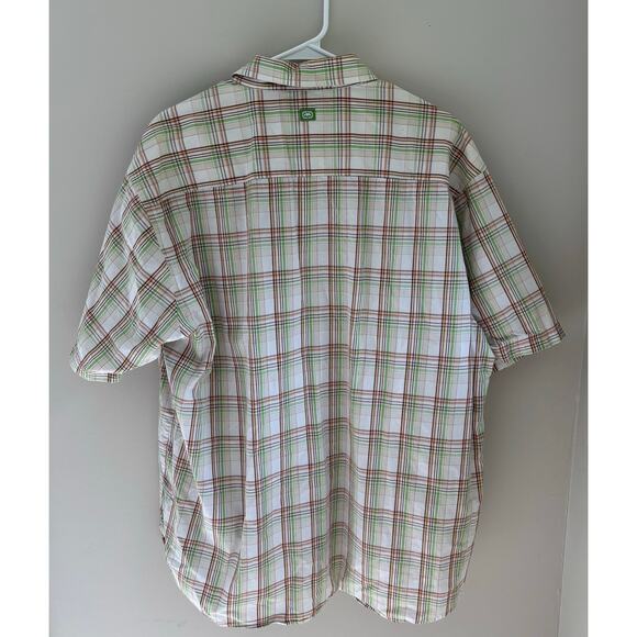 Ecko Unltd Y2K Green Plaid Classic Material Button Up Shirt Hip Hop Skater 2XL - Picture 8 of 8